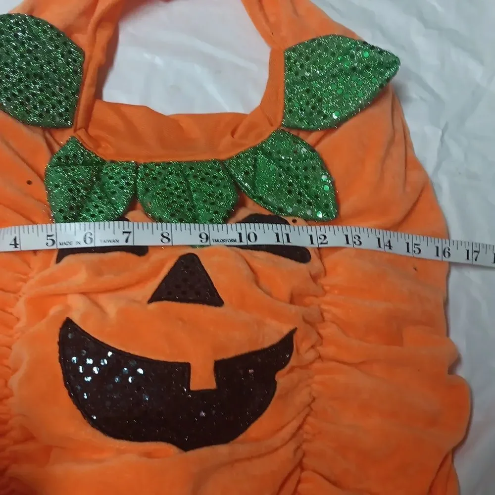 Thrill & Chills Collection Orange Pumpkin Dog Pet Halloween Costume Sz L